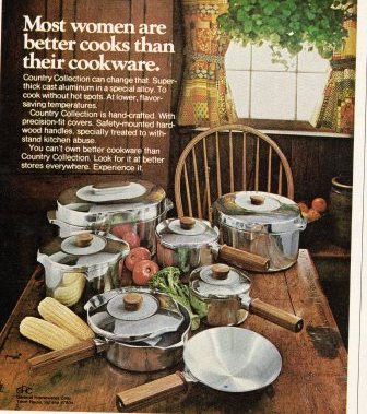 Slightly-Creepy-Seventies Cookware that was smarter than some women